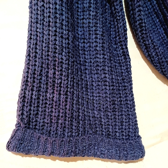 SHE +SKY Cuffed Bell Sleeves Chunky High Neck Oversized Pullover Sweater NWT - Picture 3 of 8